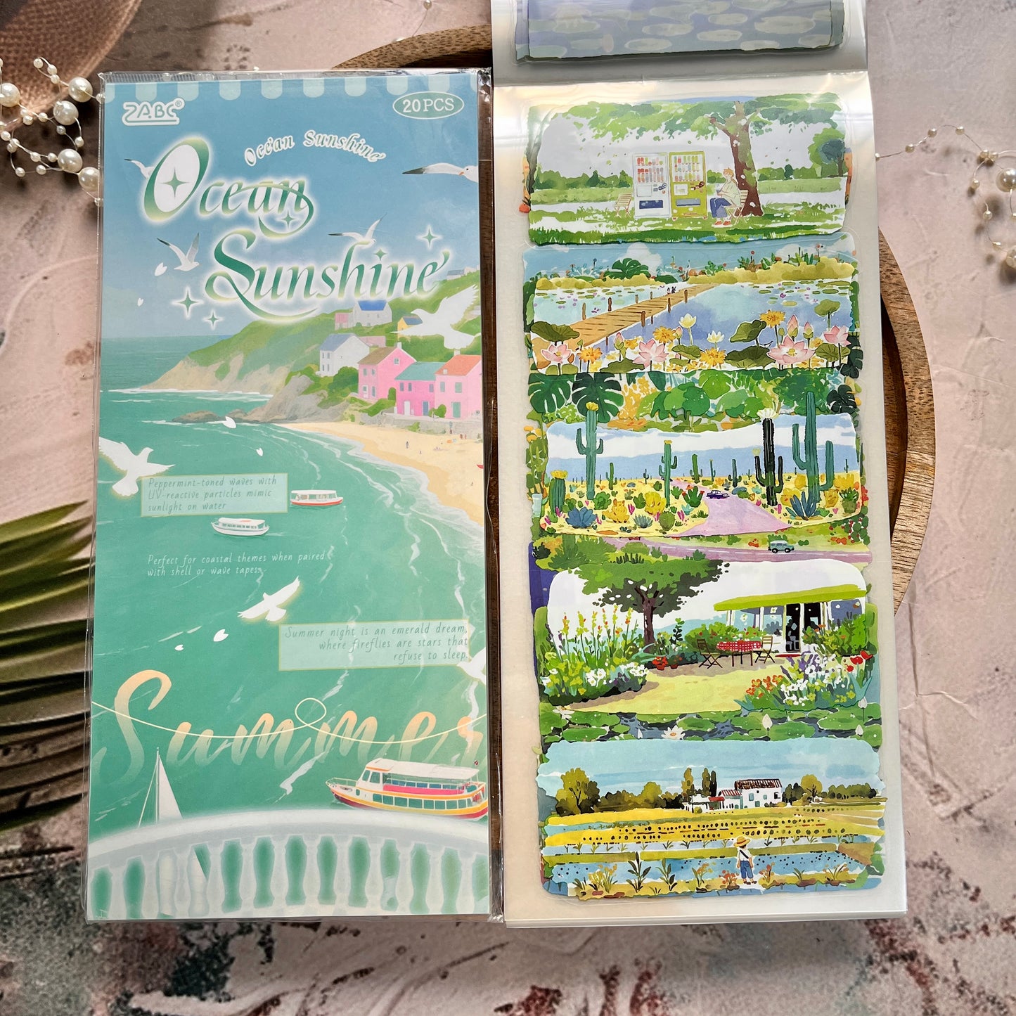 20 Sheets Four Seasons Landscape Appreciation Sticker Journal Book