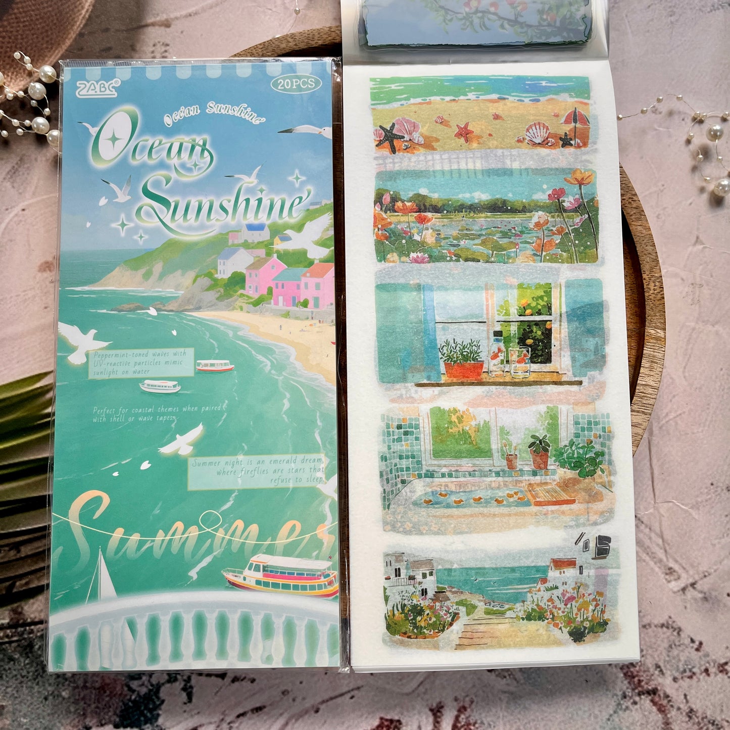 20 Sheets Four Seasons Landscape Appreciation Sticker Journal Book