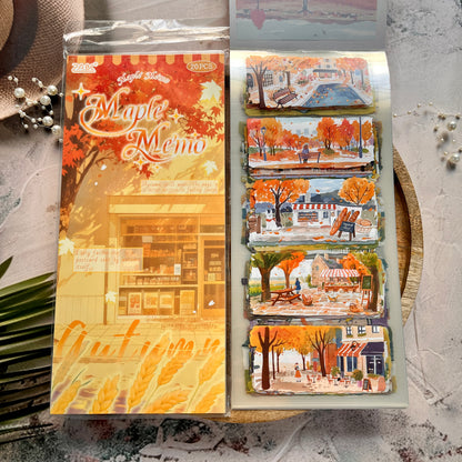 20 Sheets Four Seasons Landscape Appreciation Sticker Journal Book