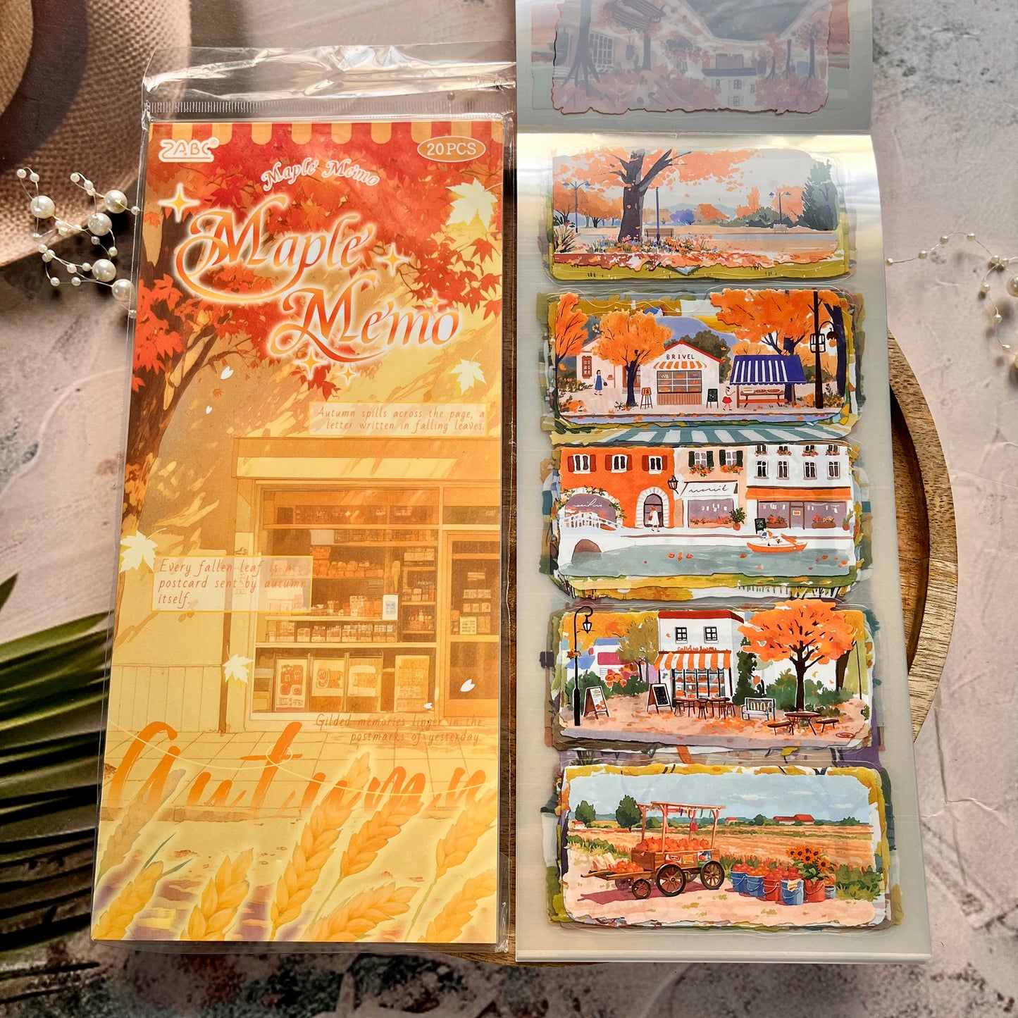 20 Sheets Four Seasons Landscape Appreciation Sticker Journal Book