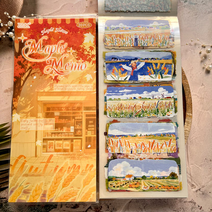 20 Sheets Four Seasons Landscape Appreciation Sticker Journal Book