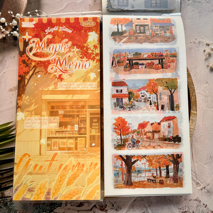 20 Sheets Four Seasons Landscape Appreciation Sticker Journal Book
