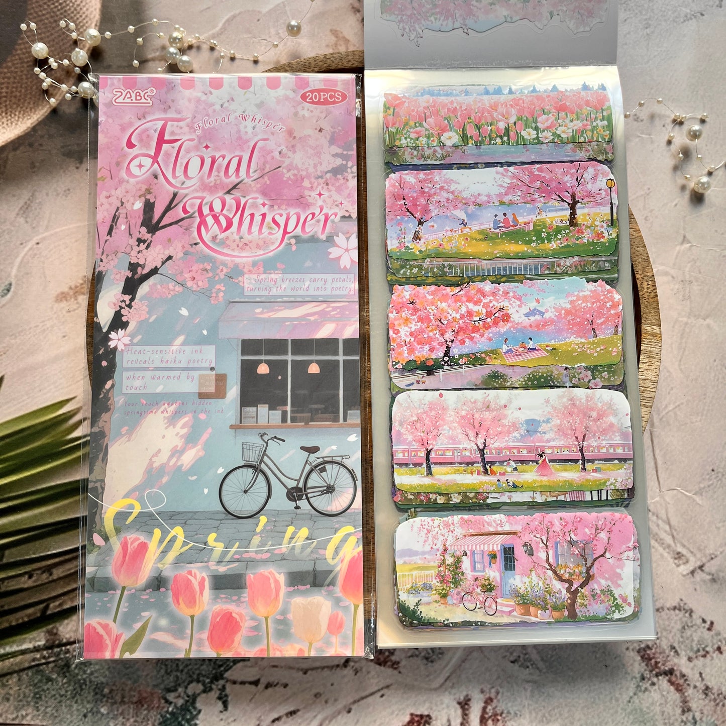 20 Sheets Four Seasons Landscape Appreciation Sticker Journal Book