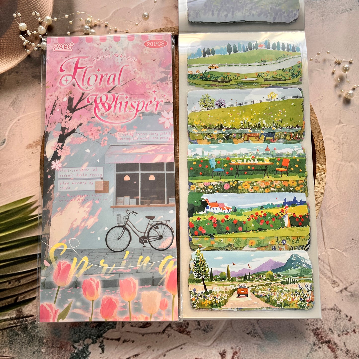 20 Sheets Four Seasons Landscape Appreciation Sticker Journal Book