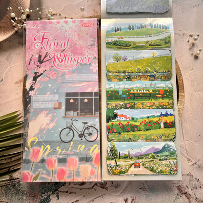 20 Sheets Four Seasons Landscape Appreciation Sticker Journal Book