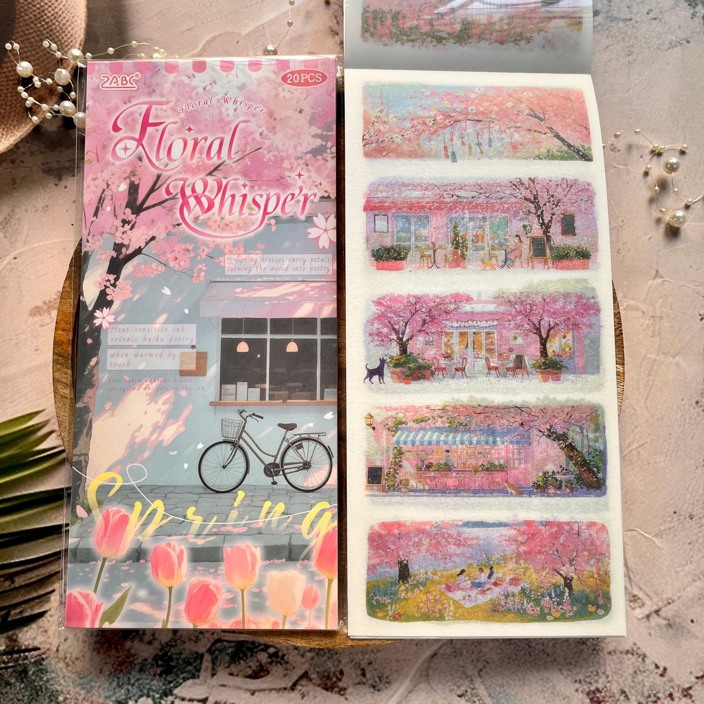20 Sheets Four Seasons Landscape Appreciation Sticker Journal Book