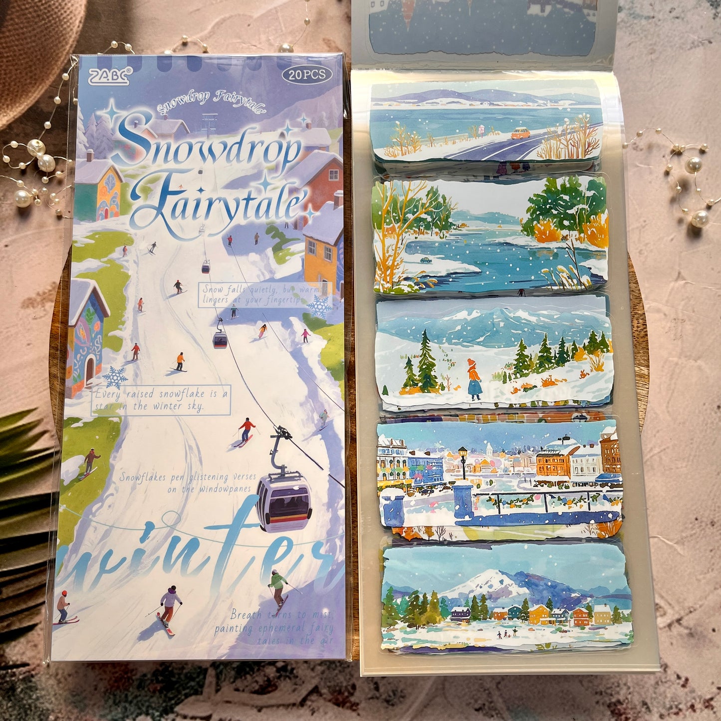 20 Sheets Four Seasons Landscape Appreciation Sticker Journal Book
