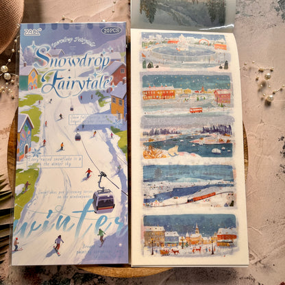 20 Sheets Four Seasons Landscape Appreciation Sticker Journal Book