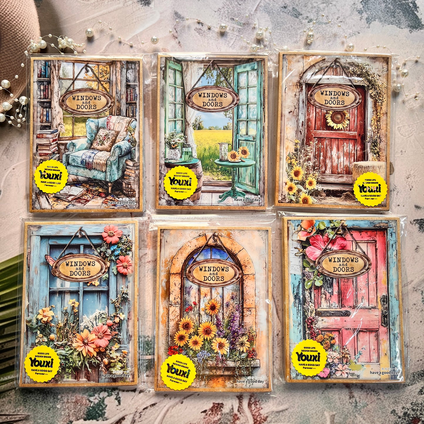 30 Sheets Doors and windows of the Past Series Junk journal Material Paper