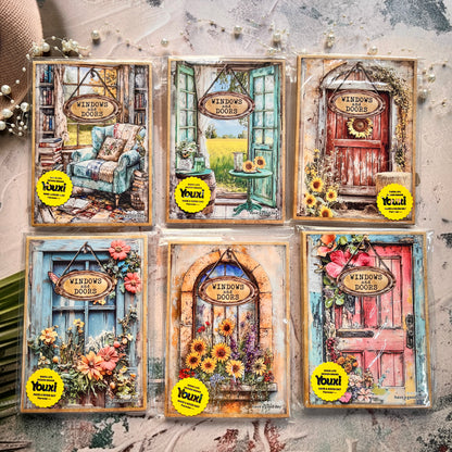 30 Sheets Doors and windows of the Past Series Junk journal Material Paper