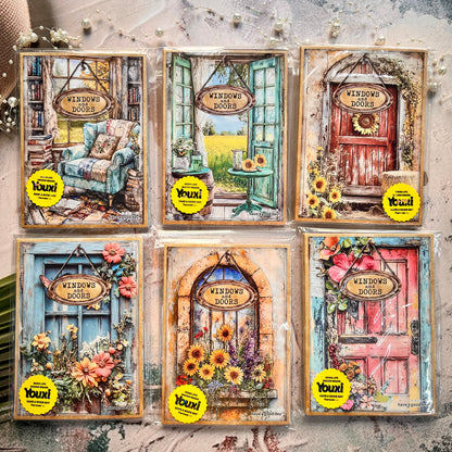 30 Sheets Doors and windows of the Past Series Junk journal Material Paper