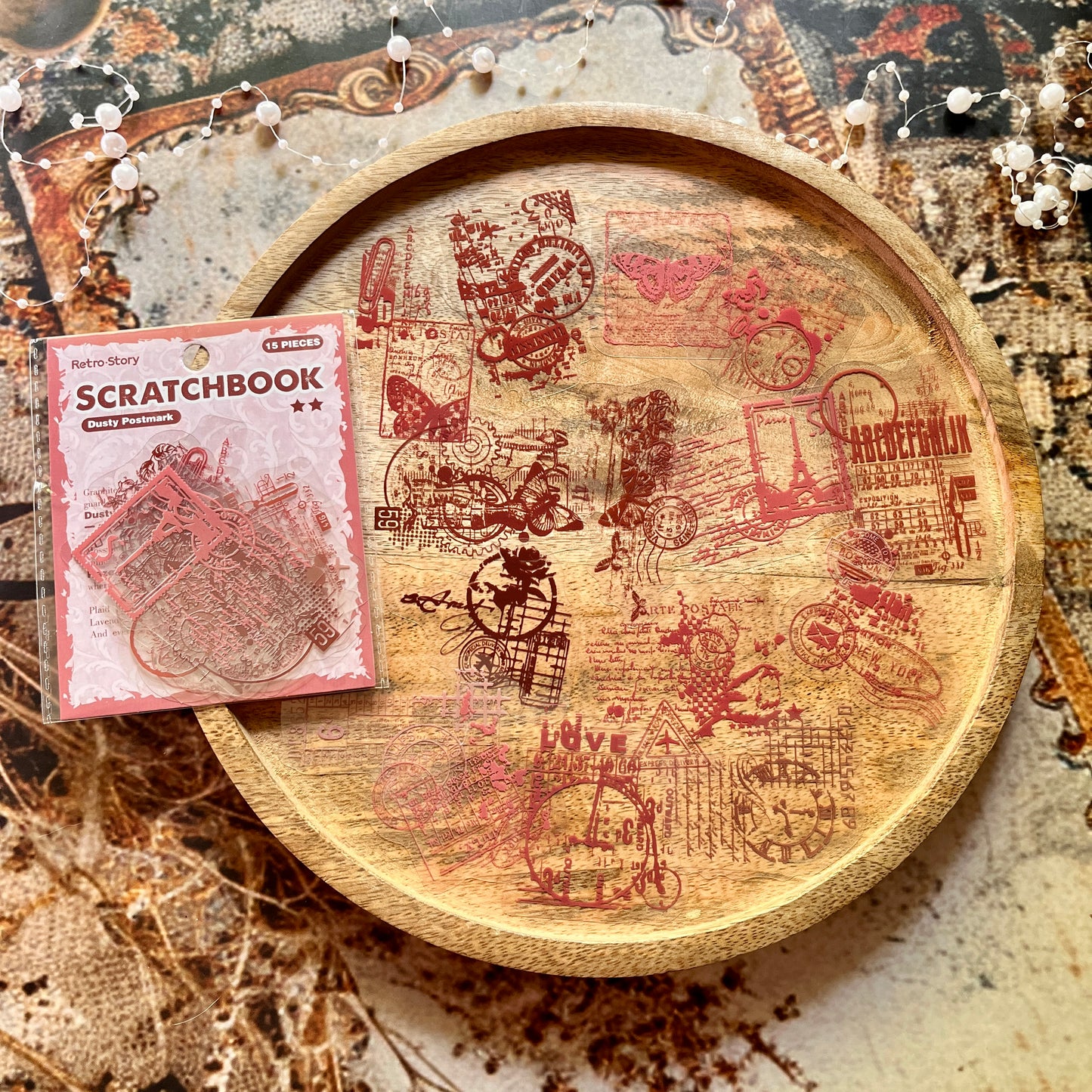 15 Pcs Scratchbook Series Base Layering Collage Decorative Stickers