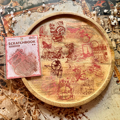 15 Pcs Scratchbook Series Base Layering Collage Decorative Stickers