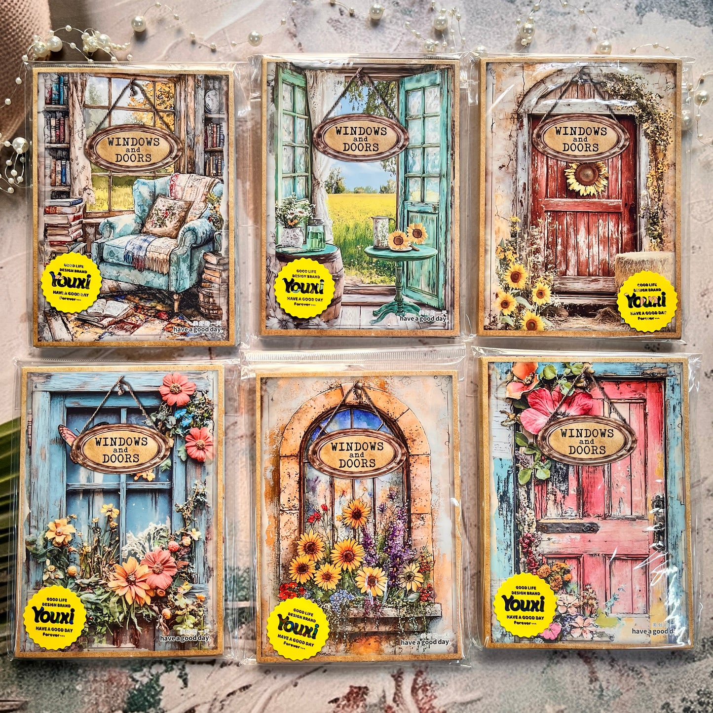 30 Sheets Doors and windows of the Past Series Junk journal Material Paper