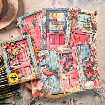30 Sheets Doors and windows of the Past Series Junk journal Material Paper