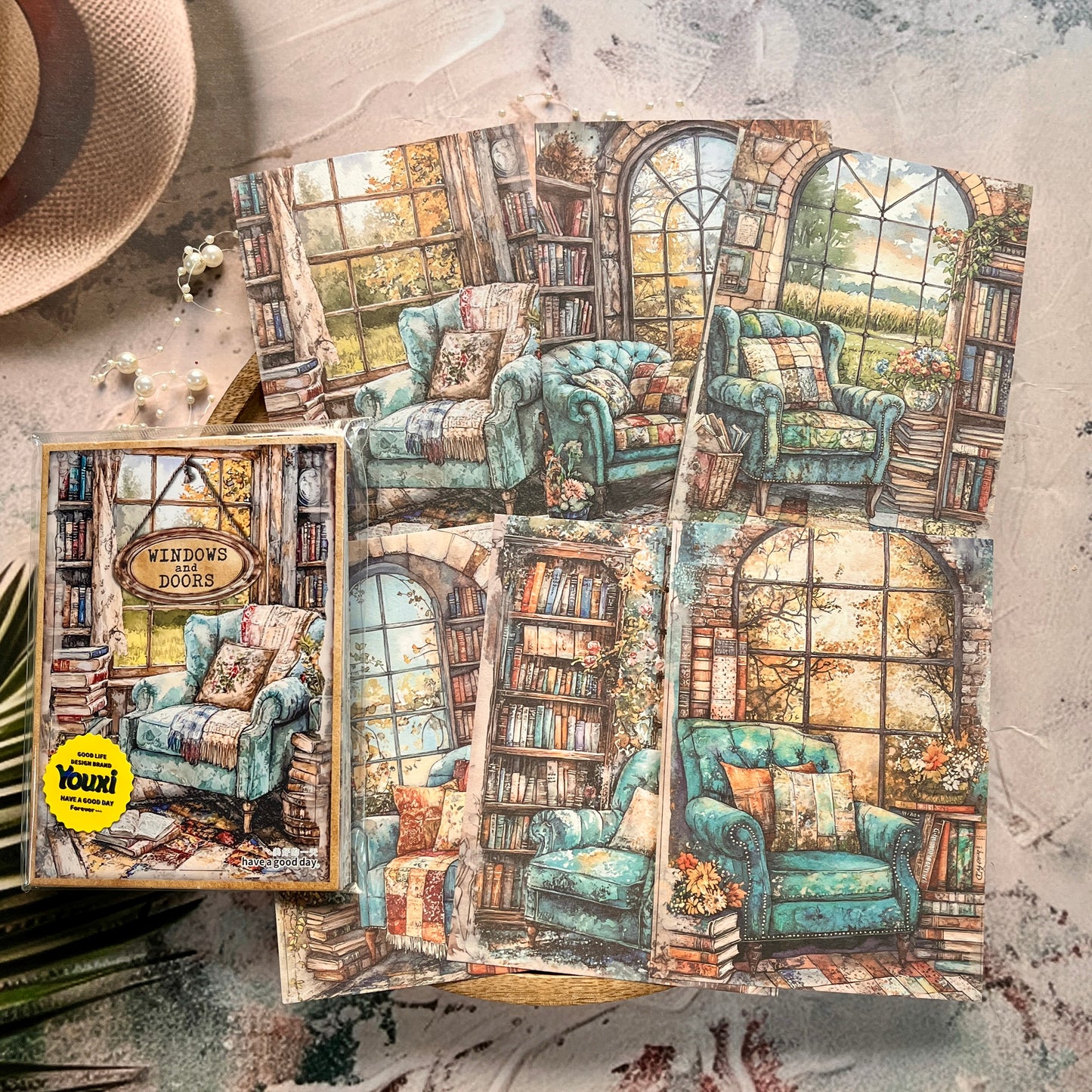 30 Sheets Doors and windows of the Past Series Junk journal Material Paper