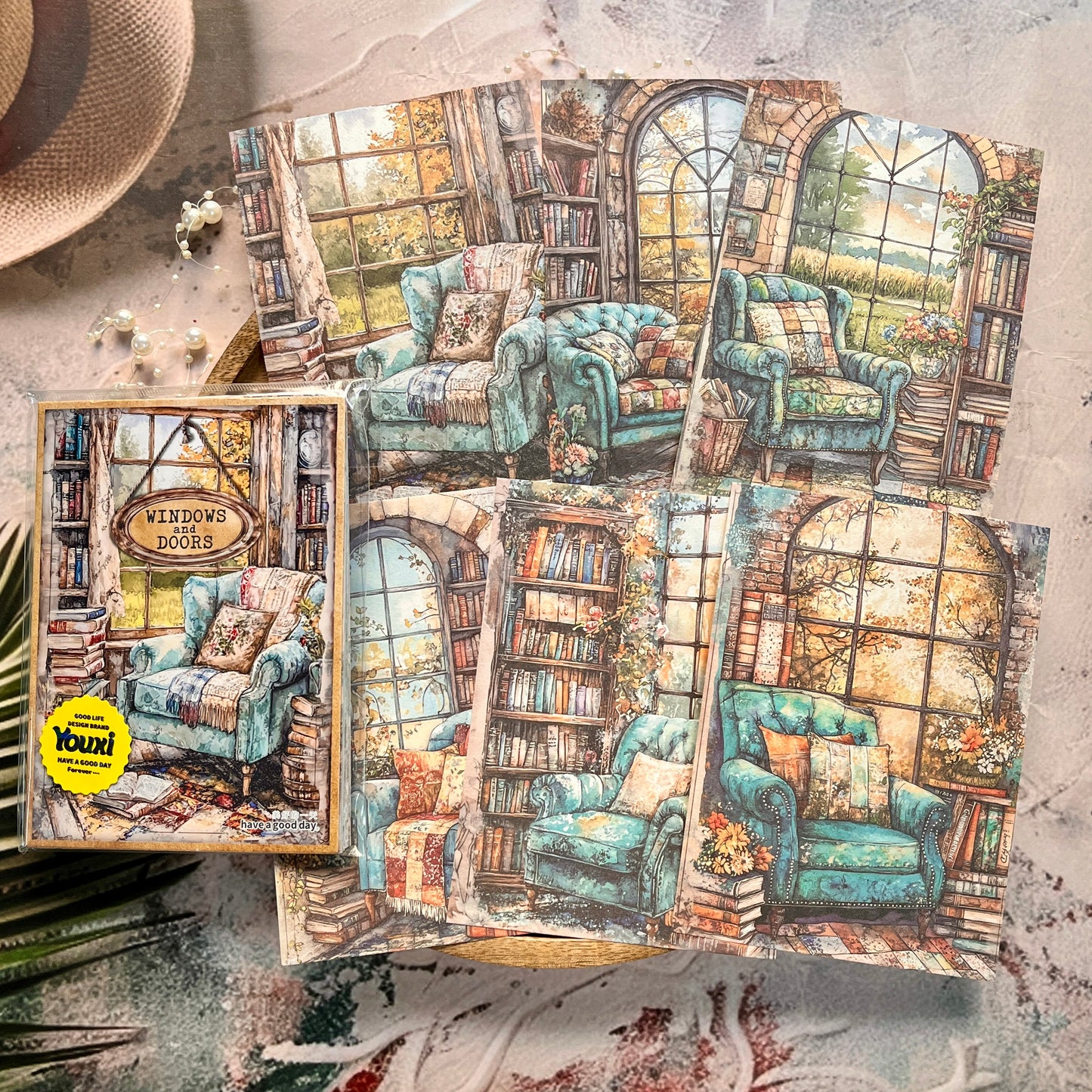 30 Sheets Doors and windows of the Past Series Junk journal Material Paper