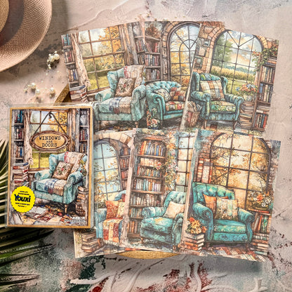 30 Sheets Doors and windows of the Past Series Junk journal Material Paper