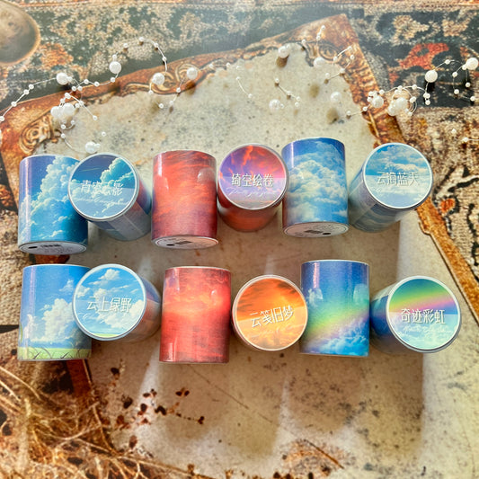 2M Roll Peeping Clouds Series Clouds Sky Theme Washi Tape