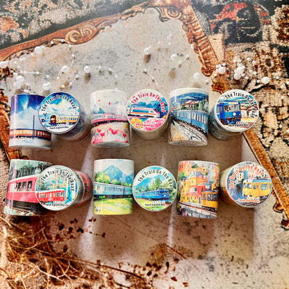 2M Roll Train on the Road Series Train Theme Washi Tape