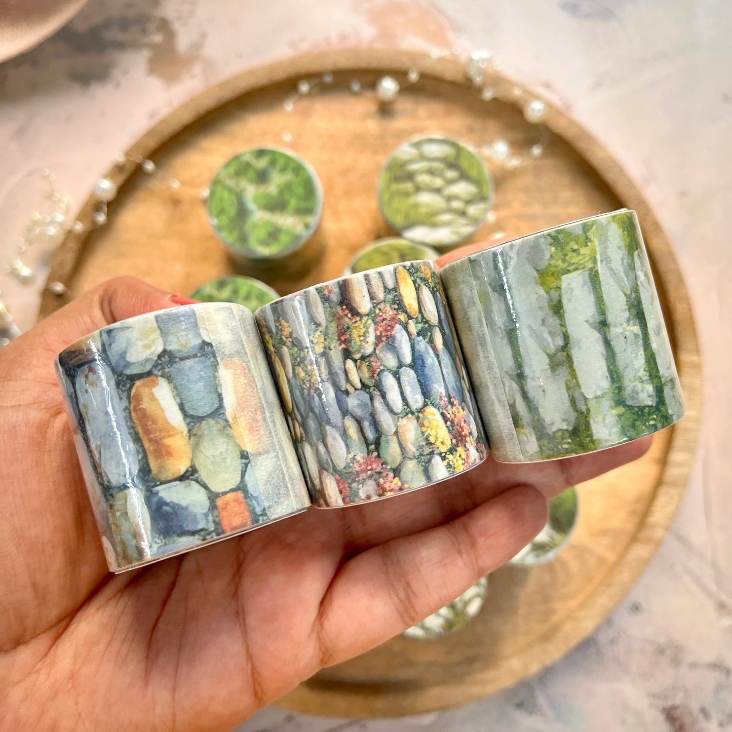 2M Roll Gravel Path Series Decorative Tape for Scrapbooking