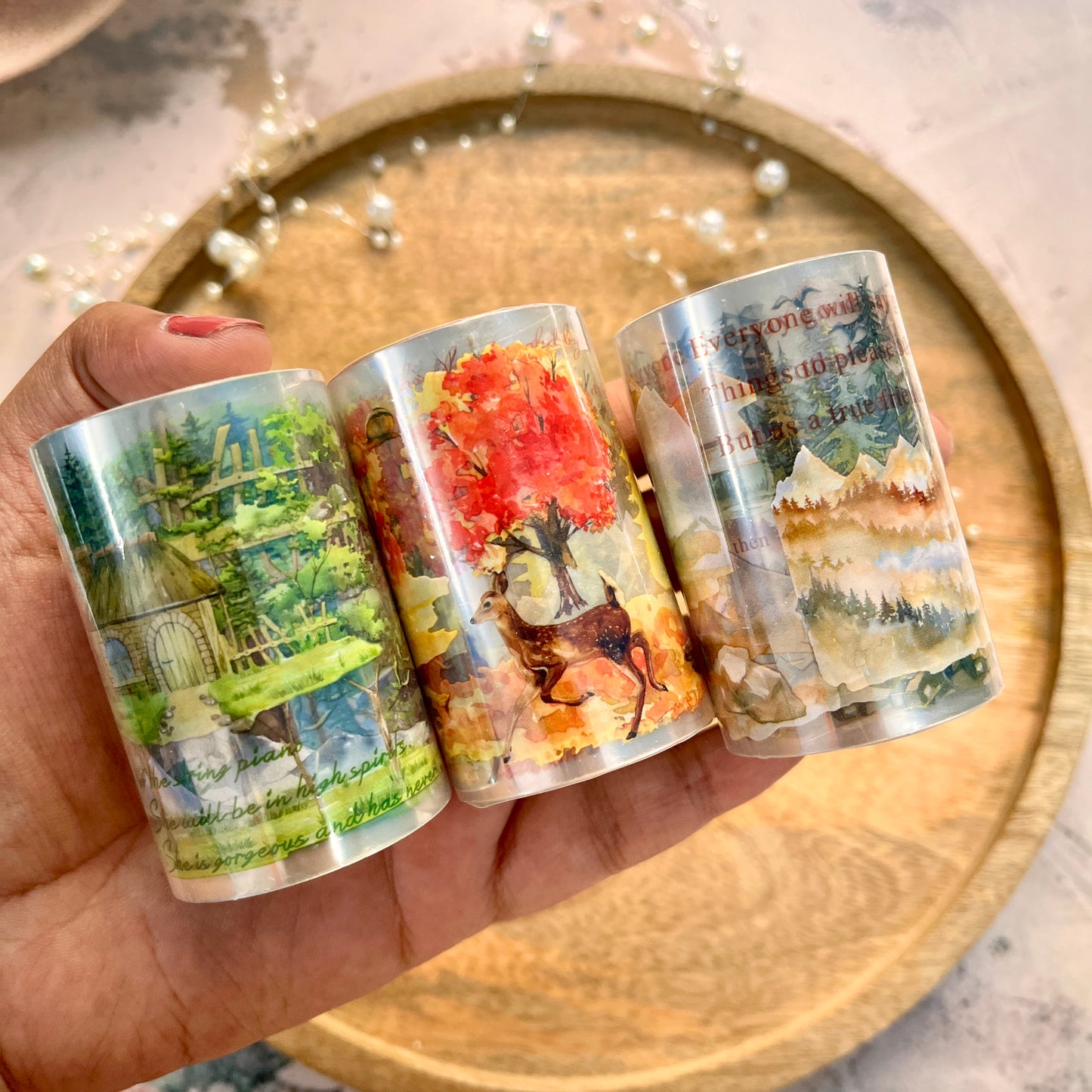 1 Roll Creating Woodland-themed the Wilderness Series Pet Tape