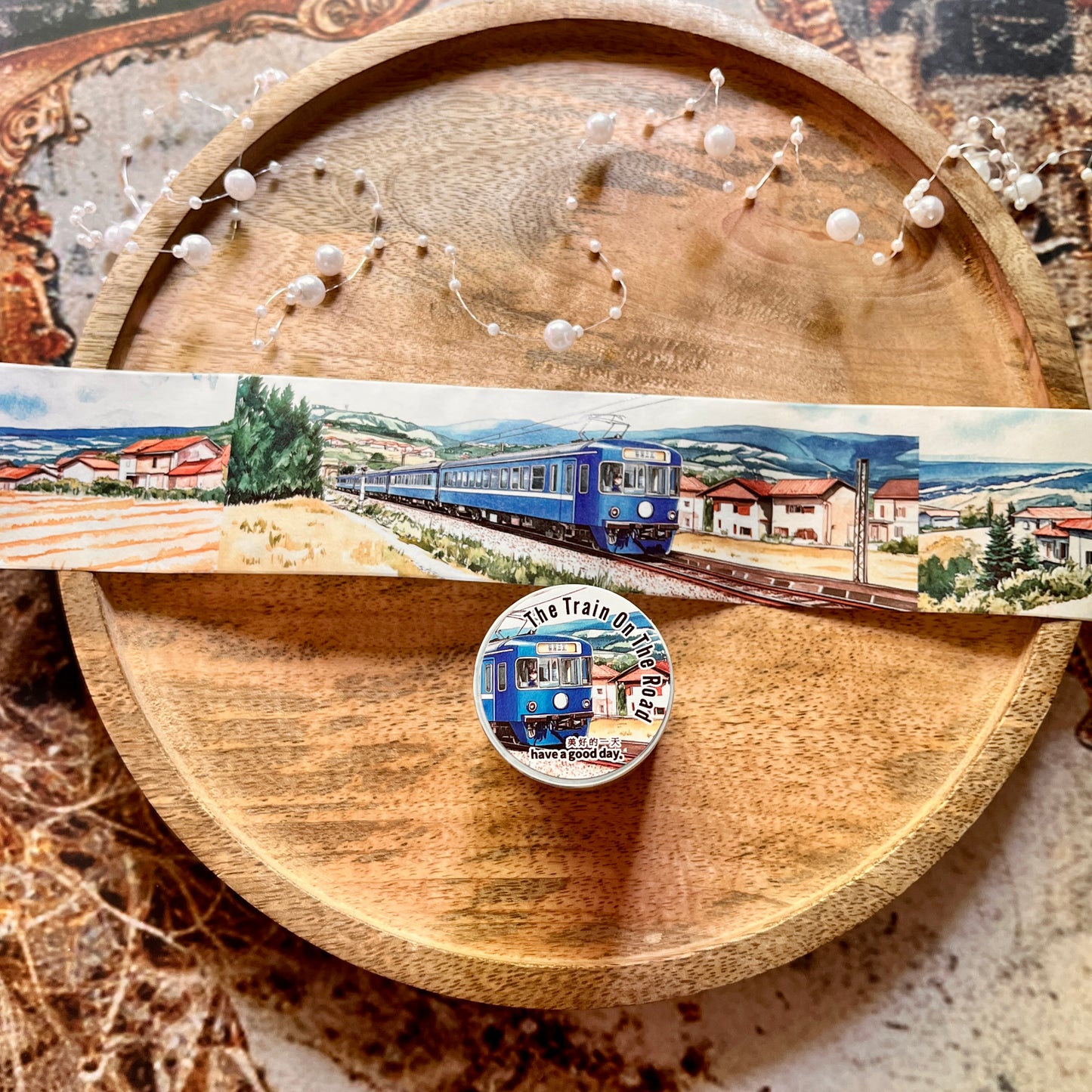 2M Roll Train on the Road Series Train Theme Washi Tape