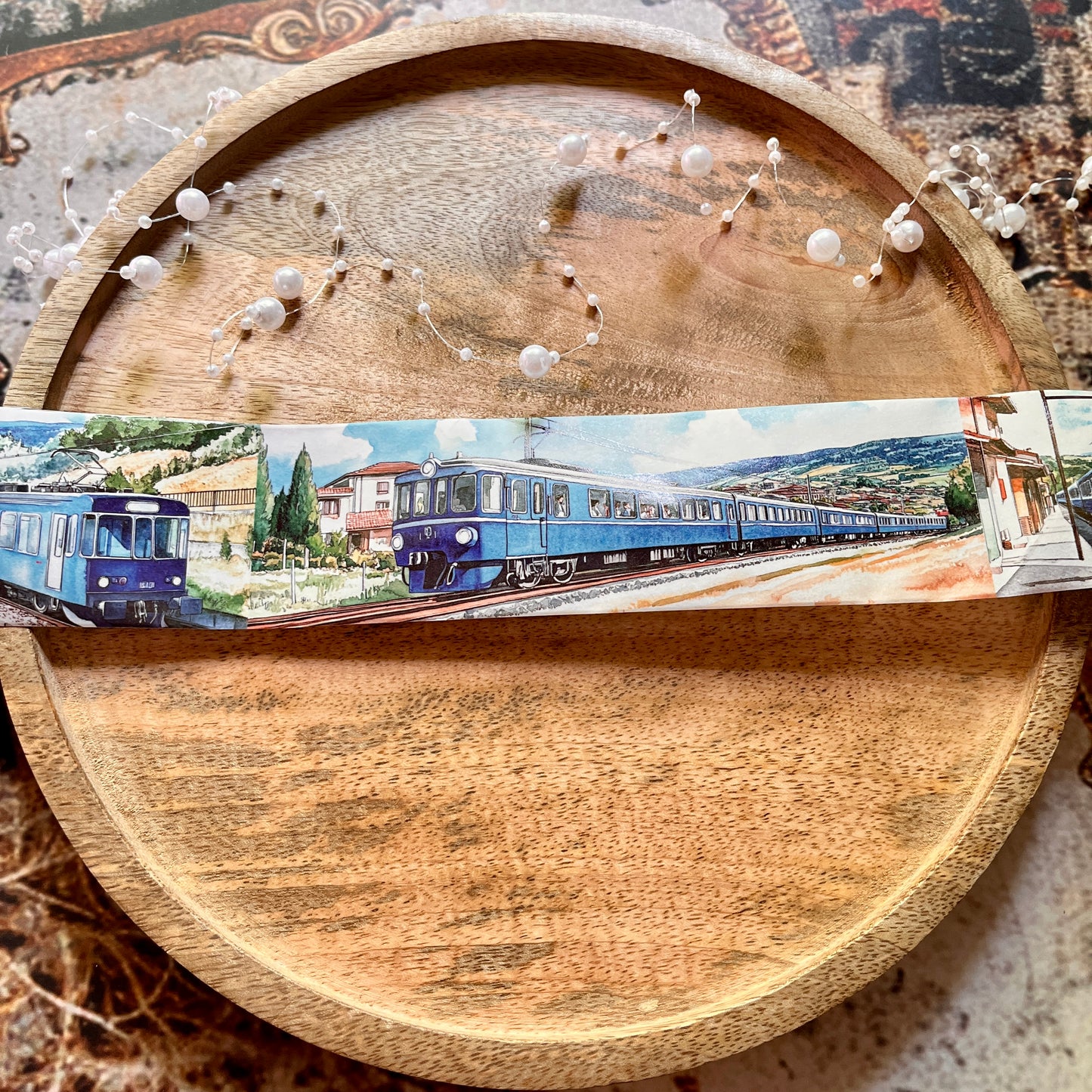 2M Roll Train on the Road Series Train Theme Washi Tape