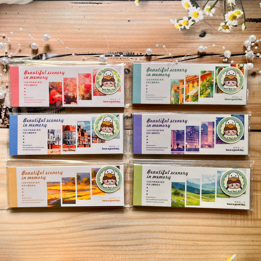 30 Sheets Japanese Paper Memory of the Beautiful Scenery Series Landscape Sticker Book