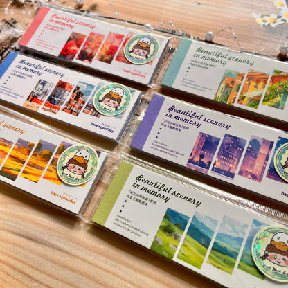 30 Sheets Japanese Paper Memory of the Beautiful Scenery Series Landscape Sticker Book