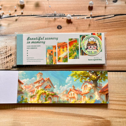 30 Sheets Japanese Paper Memory of the Beautiful Scenery Series Landscape Sticker Book
