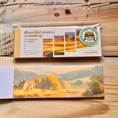 30 Sheets Japanese Paper Memory of the Beautiful Scenery Series Landscape Sticker Book