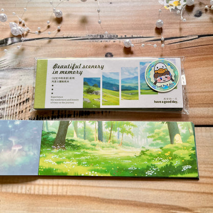 30 Sheets Japanese Paper Memory of the Beautiful Scenery Series Landscape Sticker Book