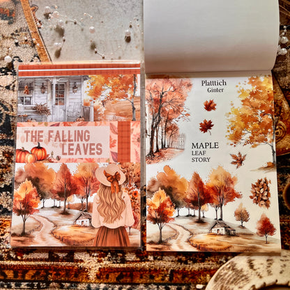20 Sheets The Falling Leaves in Autumn Sticker Book for Journaling