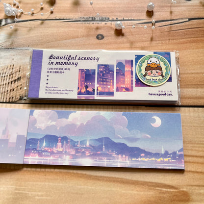 30 Sheets Japanese Paper Memory of the Beautiful Scenery Series Landscape Sticker Book