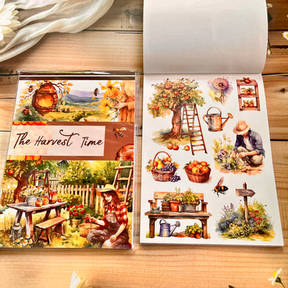 20 Sheets Vintage Magic Character Flower Fairy Tale Landscaping Sticker Book