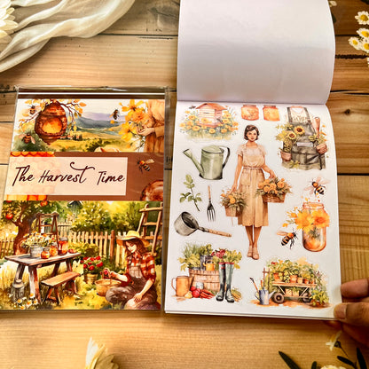 20 Sheets Vintage Magic Character Flower Fairy Tale Landscaping Sticker Book