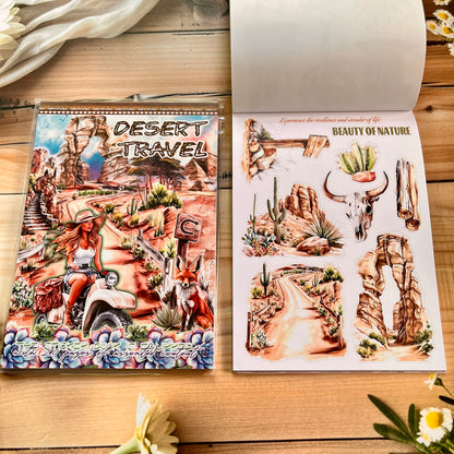20 Sheets Vintage Magic Character Flower Fairy Tale Landscaping Sticker Book