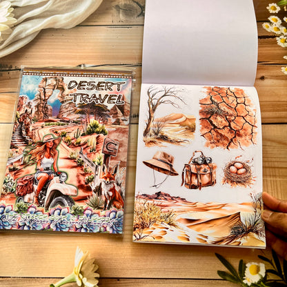 20 Sheets Vintage Magic Character Flower Fairy Tale Landscaping Sticker Book