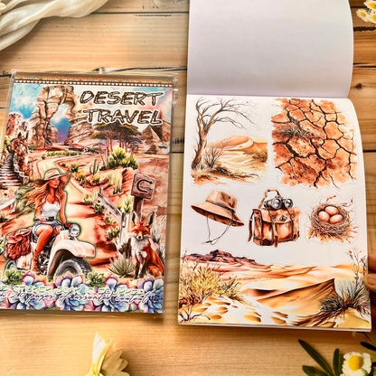 20 Sheets Vintage Magic Character Flower Fairy Tale Landscaping Sticker Book