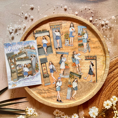 20 Pcs Fruit Taster Series Cute Girl Character Sticker