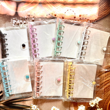 A7 Loose-Leaf Macaron Transparent 6-Hole Candy Color Notebook
