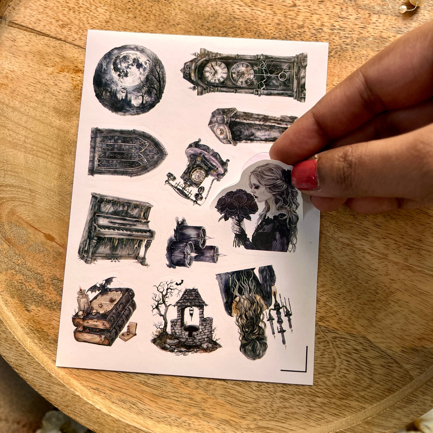 3 Sheets Haunted House Character Die cut Sticker Sheets