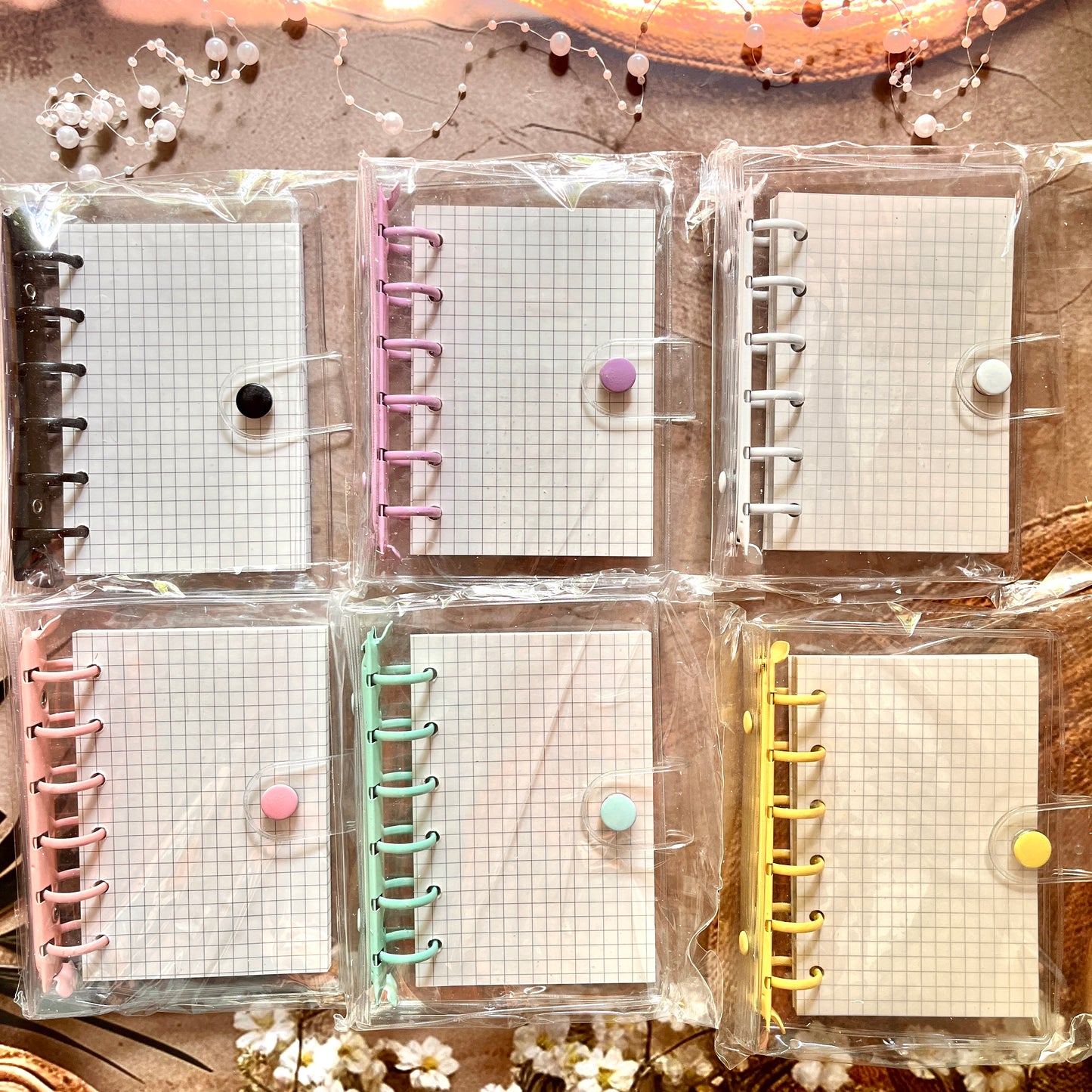 A7 Loose-Leaf Macaron Transparent 6-Hole Candy Color Notebook