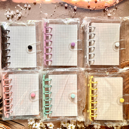 A7 Loose-Leaf Macaron Transparent 6-Hole Candy Color Notebook