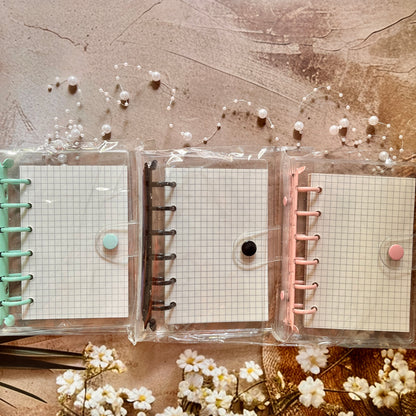 A7 Loose-Leaf Macaron Transparent 6-Hole Candy Color Notebook