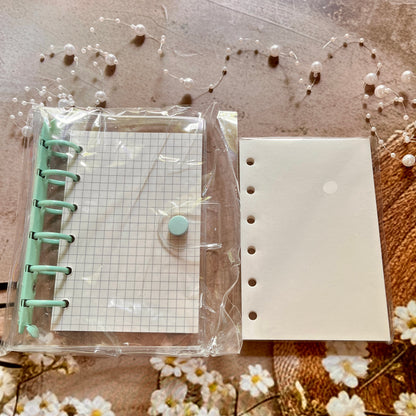 A7 Loose-Leaf Macaron Transparent 6-Hole Candy Color Notebook