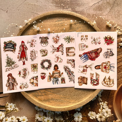 3 Sheets Festival City Christmas Party Sticker Sheets