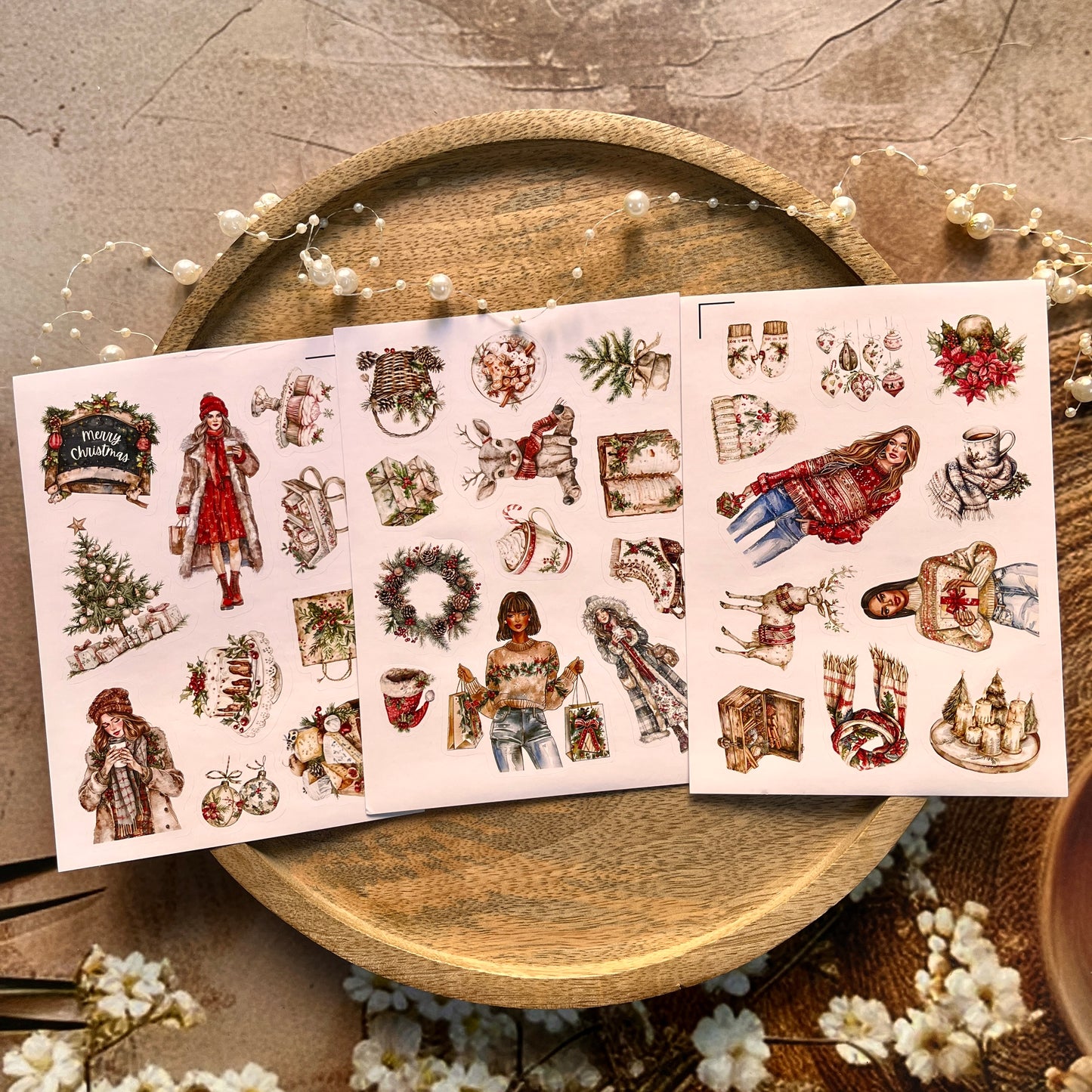 3 Sheets Festival City Christmas Party Sticker Sheets
