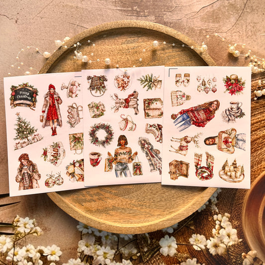 3 Sheets Festival City Christmas Party Sticker Sheets